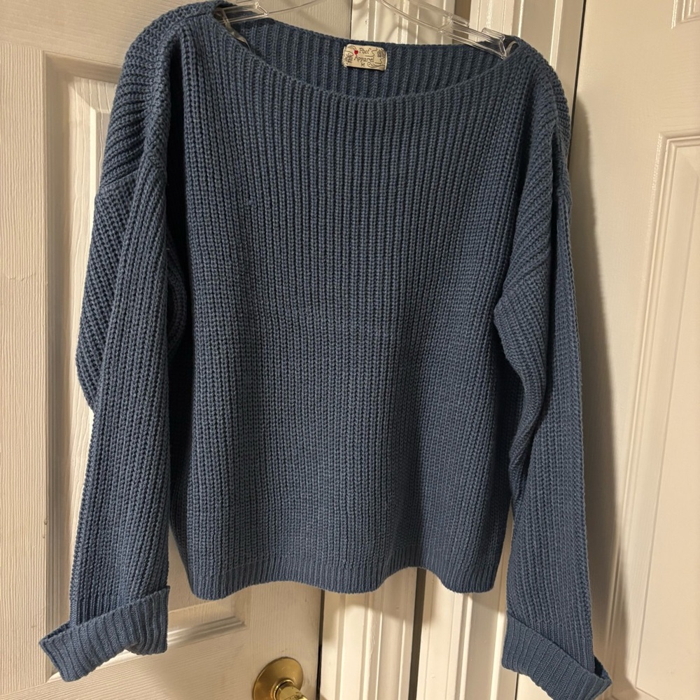Blue Crew Neck Sweater